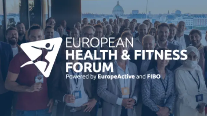 EuropeActive and EU flag European Health & Fitness Forum delegates